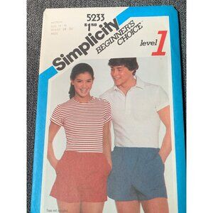 Butterick Misses Shirt Sewing Pattern sz 14 16 5233 - uncut